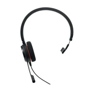 Jabra Evolve 20 SE, USB C/A, UC Mono Headset, Plug-and-play, Noise-cancelling, Clearer Conversation, Manage Calls Easily, Leatherette Ear Cushions