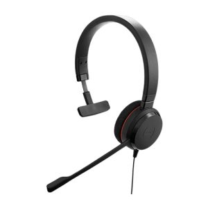 Jabra Evolve 20 SE, USB C/A, MS Mono Headset, Plug-and-play, Noise-cancelling, Clearer Conversation, Manage Calls Easily, Leatherette Ear Cushions