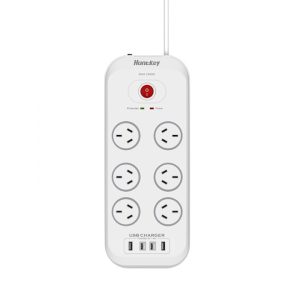Huntkey PSUHUNSAC607C ,SAC607C 6 Outlets Surge Protector Powerboard, 1.2 Meter with 2x USB-A & 2x USB-C ,5V-6A, 1 Year Warranty