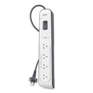 Belkin BSV400AU2M, 4 OUTLET SURGE PROTECTOR WITH 2M CORD, 1 Year