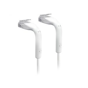 Ubiquiti NHU-UC-PATCH-RJ45, UniFi Patch Cable, Both End Bendable to 90 Degree, RJ45 Ethernet Cable, Cat6, Ultra-Thin 3mm Diameter, 0.22m, White, 1 Year Warranty