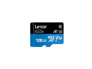 Lexar High-Performance 633x microSDXC UHS-I Card 128GB with SD Adapter