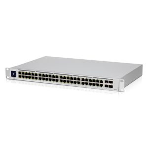 Ubiquiti USW-48-POE, UniFi 48 port Managed Gigabit Layer2 & Layer3 switch, 48x Gigabit Ethernet Ports w/ 32x 802.3at POE+, 4x SFP Port Touch Display 210W, 1 Year Warranty