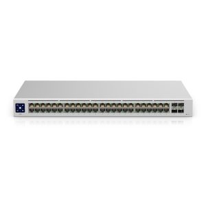 Ubiquiti UniFi USW-48, 48-port Managed Gigabit Layer2 Switch - 48x Gigabit Ethernet Ports 4x SFP Port Touch Display