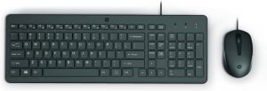 *Retail Box* HP 240J7AA, 150 Wired Mouse and Keyboard, Black, 1 Year Warranty (replaces J8F15AA)