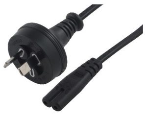 8Ware 2 Pin Core Power Cable 2m AU Plug to IEC C7 Female