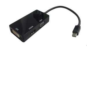 8ware 3 in1 Thunderbolt Mini DP DisplayPort to HDMI DVI VGA Hub Adapter Converter Cable