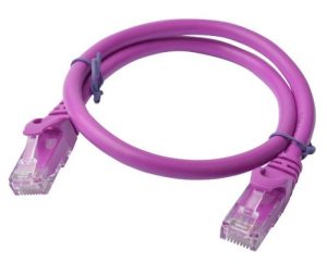 8Ware CAT6A Cable 0.5m (50cm) - Purple Color RJ45 Ethernet Network LAN UTP Patch Cord Snagless