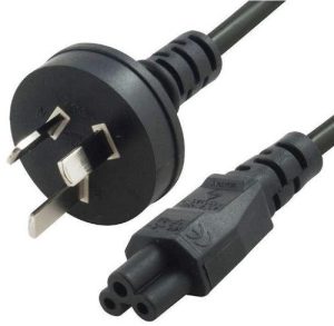 8ware 3m AU Power Lead Cord Cable 3-Pin AU to IEC C5 Cloverleaf Plug Mickey Type Black