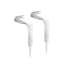 Ubiquiti UniFi Patch Cable Single Unit, 2m, White, End Bendable to 90 Degree, RJ45 Ethernet Cable, Cat6, Ultra-Thin 3mm Diameter