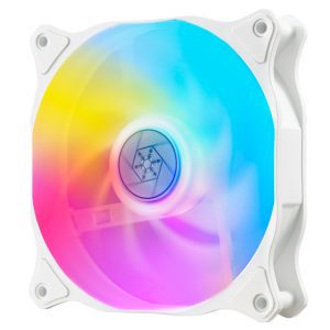 SilverStone SST-AB120RW-ARGB, Air Blazer 120RW, Size: 120mm, PWM, Noise: 35.6dBA, Airflow: 93.97 CFM, ARGB, White, 1 Year Warranty