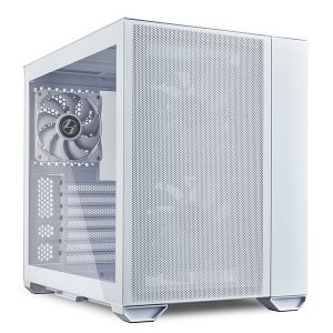 Lian Li PC-O11 AMW, Air Mini Mesh, Mini-Tower, Tempered Glass, Drive Bays: 3x3.5", 3x2.5", Expansion Slot: 8, Motherboard Support: E-ATX/ATX/Micro-ATX/ITX, Pre-installed Fan: 3x120mm, White, 1 Year Warranty