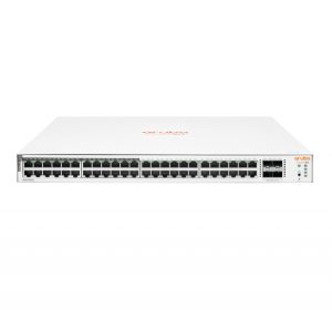 Aruba JL815A, Instant On 1830 Smart Managed PoE Switch, 48x Gigabit RJ45 Ports (24x PoE Ports), 4x SFP 1Gbe Ports, PoE Budget: 370W, Limited Lifetime Warranty
