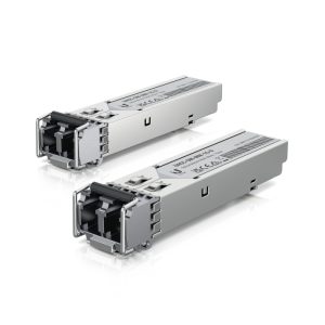 Ubiquiti UFiber SFP Multi-Mode Fiber Module, 2-Pack, 1.25 Gbps Throughput, 1.25 Gbps Throughput, Supports Connections Up to 550 m
