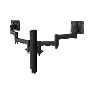 Atdec Dual Monitor Mount with Swing Arms - C-Clamp - Black