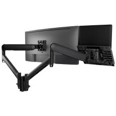 Atdec Laptop-Monitor Combo Mount - Grommet Clamp - Black