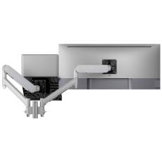 Atdec Laptop-Monitor Combo Mount - Grommet Clamp - Silver