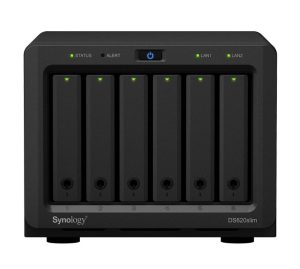 Synology DiskStation DS620 slim 6 Bay NAS Intel Celeron J3355  2-core 2.0 2GB DDR3L non-ECC SODIMM Hot Swappable 2xRJ-45 1GbE LAN 2xUSB 3.0 2 yrs wty