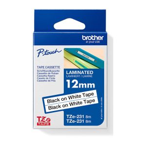 Brother TZe-231V2 12mm Black on White Twin Pack TZe Tape
