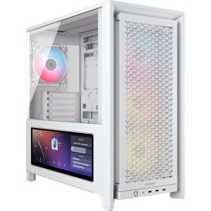 Corsair FRAME 4000D LCD RS ARGB Premium Mid-Tower PC Case - White