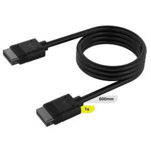 Corsair iCUE LINK Cable, 600mm with Straight Connectors, Black