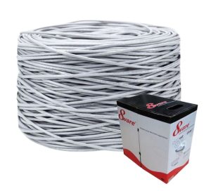 8ware CAT6 UTP Cable 305m Roll Grey Full Copper UTP stranded Wire Ethernet LAN RJ45 Network 24AWG 2x4 Pair PVC Jacket Indoor 1YR WTY