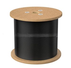 8Ware 305m CAT6A UTP LAN Network Cable Roll 24AWG PVE HDPE 7.4mm UV Stabilised Jacket Wooden Reel Outdoor Black