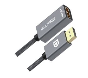 8ware DisplayPort DP to HDMI Adapter Converter Cable 15cm - Male to Female 1080P Gold-Plated