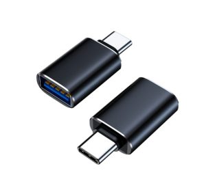 8Ware USB-C Male to USB-A Female OTG Adapter For Laptop, Wall Chargers, Phone Black