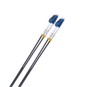 8ware 1.5m LC-LC OS2 Single Mode Dual-Core Fibre Optic Cable UPC Duplex Armoured Low Smoke Zero Halogen Jacket Black