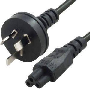 8ware 5m AU Power Lead Cord Cable 3-Pin AU to IEC C5 Cloverleaf Plug Mickey Type Black Male to Female 240V 7.5A 3 core Notebook/Laptop AC Adapter