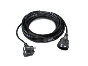 8ware 2m AU Power Cable Extension 3-Pin Male to Female Piggy Back Black