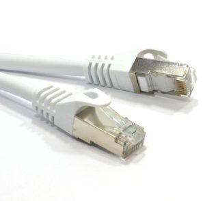 Astrotek CAT6A Shielded Cable 2.0m Grey/White 10GbE RJ45 Ethernet Network LAN S/FTP LSZH Cord