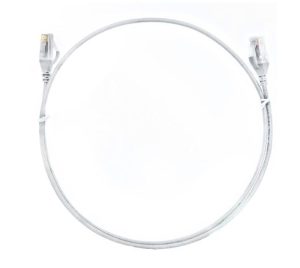 8ware CAT6 Ultra Thin Slim Cable 5m - White RJ45 Ethernet Network Patch Cord 26AWG
