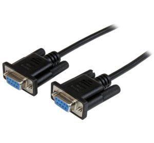 Astrotek 3m Serial RS232 Null Modem Cable - DB9 Female to Female 9 pin Wired Crossover