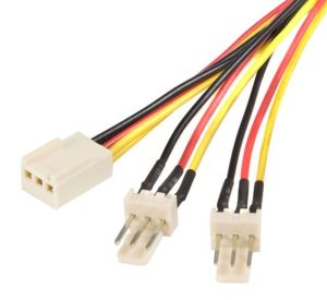 Astrotek Fan Power Cable 18cm - 2x3pin Male to 3 pins Female