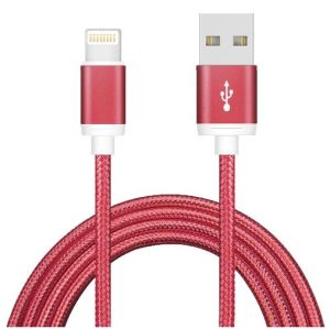 Astrotek AT-USBLIGHTNINGR-1M USB Lightning Data Sync Charger Red Cable 1m