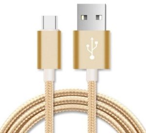 Astrotek 1m USB-A to Micro-B Data Sync & Charging Cable - Gold