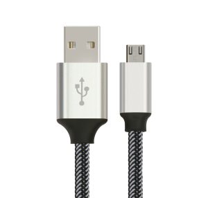 Astrotek 2m Micro USB Data Sync Charger Cable - Silver White