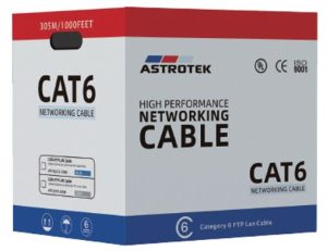 Astrotek CAT6 FTP Cable 305m Roll - Blue Full 0.55mm Copper Solid Wire Ethernet LAN Network 23AWG