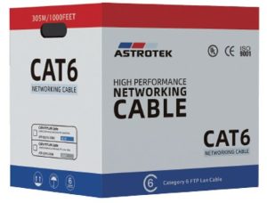 Astrotek CAT6 FTP Cable 305m - Full Copper Wire Ethernet LAN Network Roll Grey 23AWG 0.55cu Solid 2x4p PVC Jacket