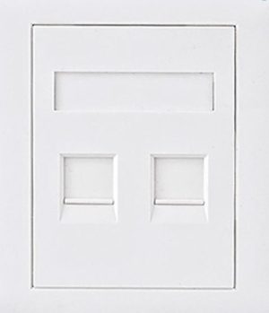 Astrotek CAT6 RJ45 Network Wall Face Plate Outlets 86x86mm 2 Port Socket Kit
