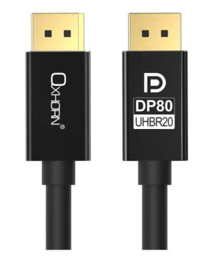 Oxhorn 4K DisplayPort 2.1 DP80 Cable 3m Male to Male V2.1 16K@60Hz Gold-Plated Aluminum High Speed VESA Certified