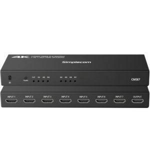 Simplecom CM317 7-Port HDMI 2.0 Switch with Remote 7 IN 1 OUT Splitter HDCP 2.2 4K@60Hz