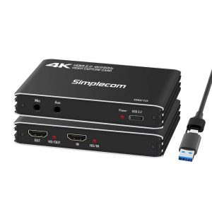 (LS)Simplecom DAC10 HDMI 2.0 to USB 4K@60hz Video Capture Card Stream and Record in 4K 60FPS