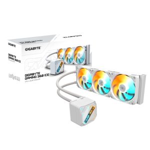 GIGABYTE GAMING 360 ICE all-in-one liquid cooler, Intel 1851 / 1700 / 115X / 1200, AMD AM5 / AM4, Color ICE