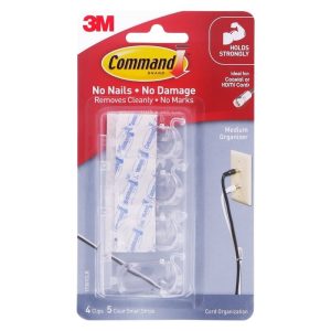 CMD Cord Clip17301CLR Pk4 Bag6