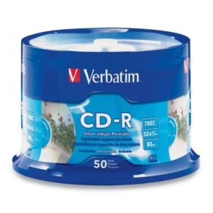 Verbatim CD-R 700MB 50Pk White InkJet 52x