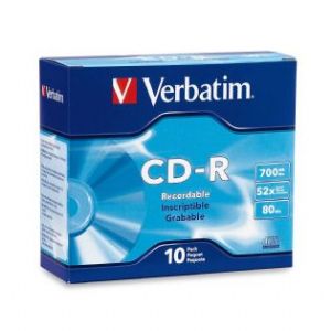 Verbatim CD-R 700MB 52x Speed Slim Case 10 Pack
