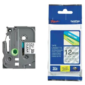 Brother TZe-131 12mm Black on Clear Label Tape